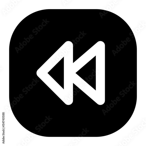 backward button black glyph icon