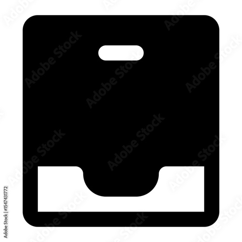 file storage black glyph icon