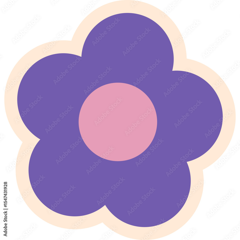Obraz premium Cute Flower Sticker