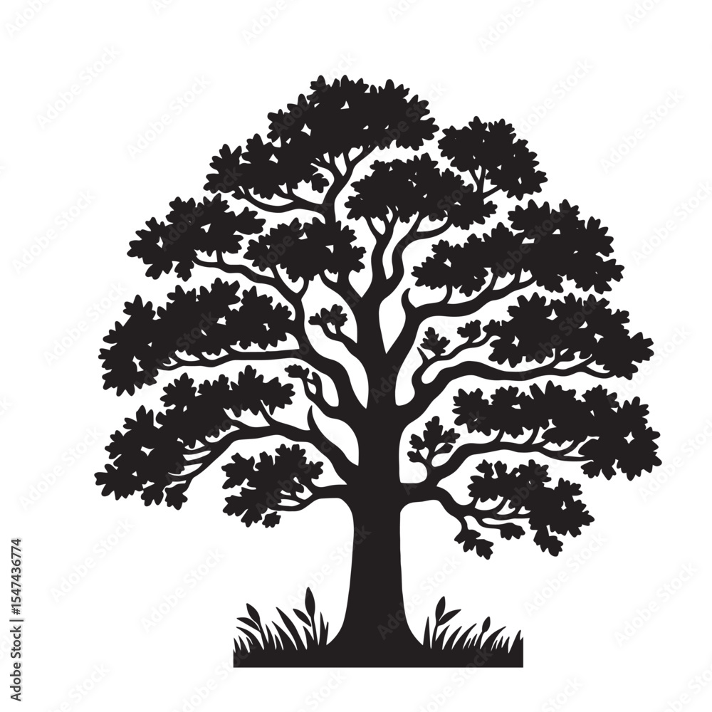 Obraz premium Oak Tree SVG