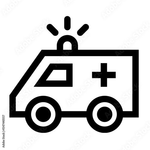 Ambulance vector icon. Emergency illustration sign. first aid symbol. Resuscitation web icon.