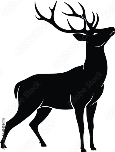Classic Standing Deer Silhouette