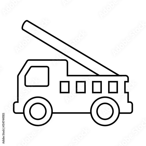 Fire engine vector icon. Emergency illustration sign. Water engine symbol. Fire web icon.
