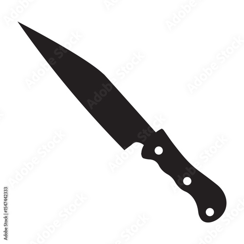 Knife icon vector. Hunting knife illustration sign. Military knife communication symbol. Cold weapon web icon set.