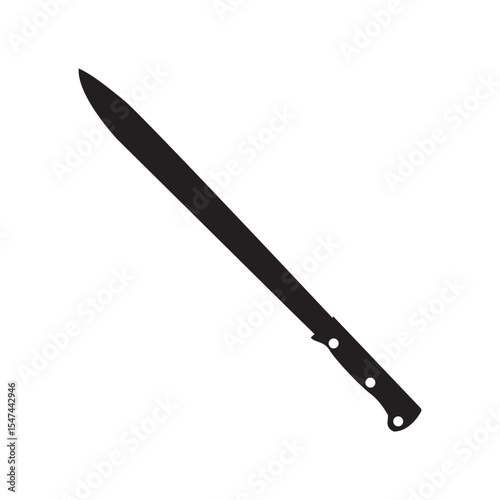 Knife icon vector. Hunting knife illustration sign. Military knife communication symbol. Cold weapon web icon set.