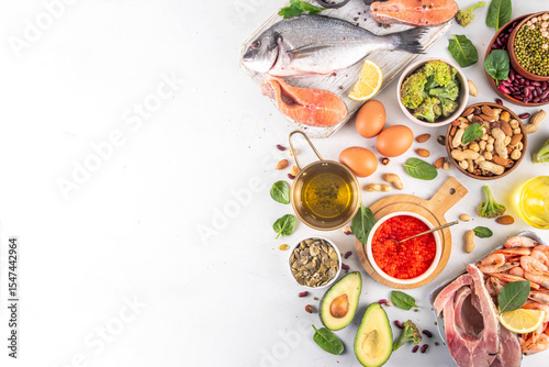 Wallpaper Mural Variety food rich in Omega-3, ALA, EPA, DHA healthy fatty acids sources Torontodigital.ca