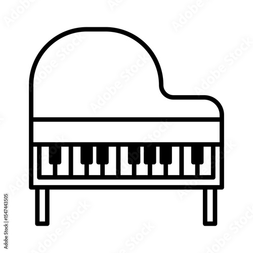 Piano icon vector. Сlassical music illustration sign. solfeggio symbol. music logo. notes web icons.