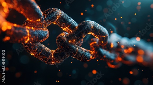Fiery chain link