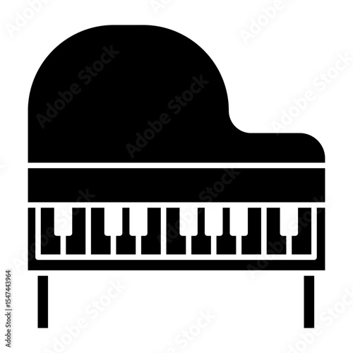 Piano icon vector. Сlassical music illustration sign. solfeggio symbol. music logo. notes web icons.