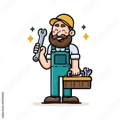Service Man illustration Design