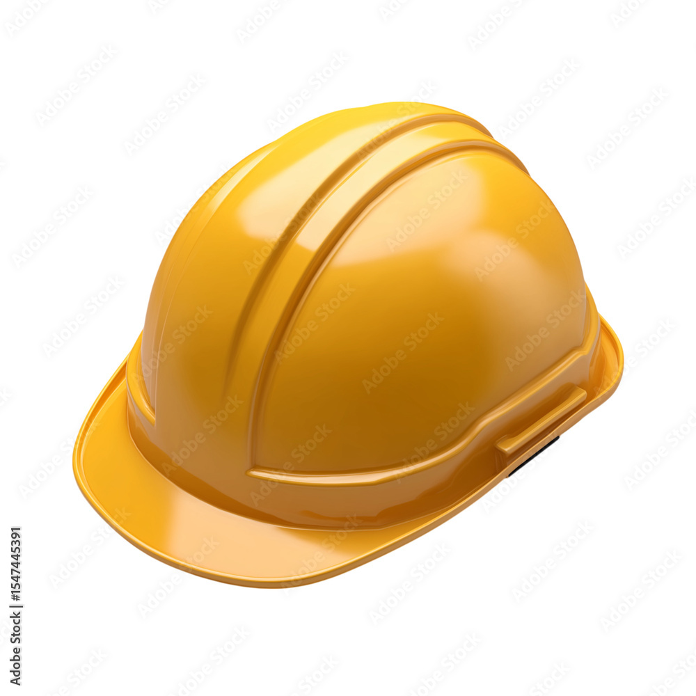 Fototapeta premium Yellow helmet construction equipment safety maintenance protection 3d icon mockup illustration