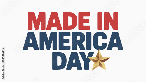 Made in America Day Logo Vector USA Patriotic Design Badge