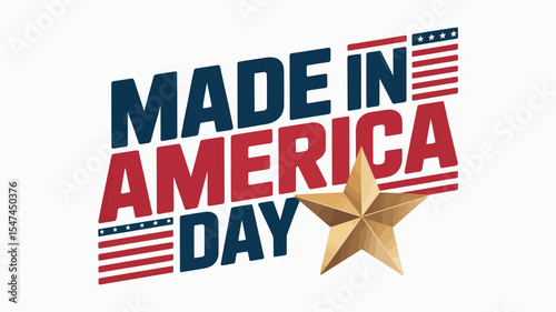Made in America Day Logo Vector USA Patriotic Design Badge
