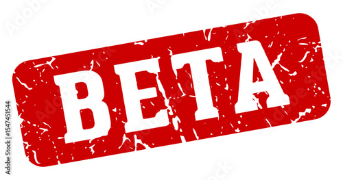 beta rectangular sign. beta stamp
