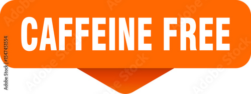 caffeine free sticker. caffeine free sign on transparent background