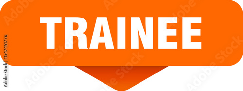 trainee sticker. trainee sign on transparent background
