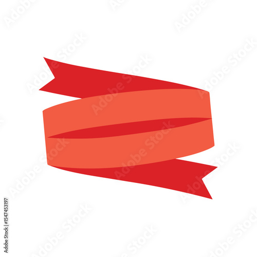 Folded ribbon in double layer design perfect for modern banners labels and title blocks