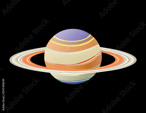 Celestial Body Gas Giant Space Illustration