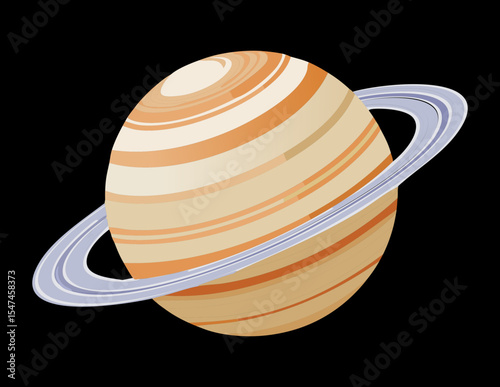 Celestial Body Gas Giant Space Illustration