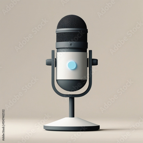microphone icon on metal internet button