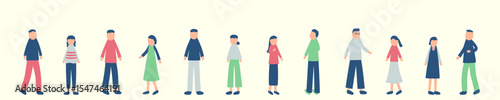 使いやすい人々のイラストセット
