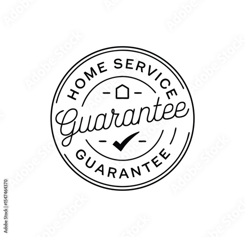 Home Service Guarantee Badge Circle Stamp