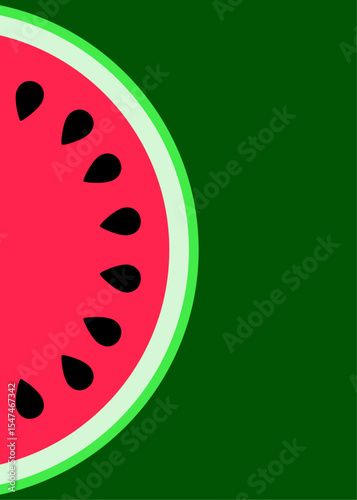 Banner con rebanada de sandía 