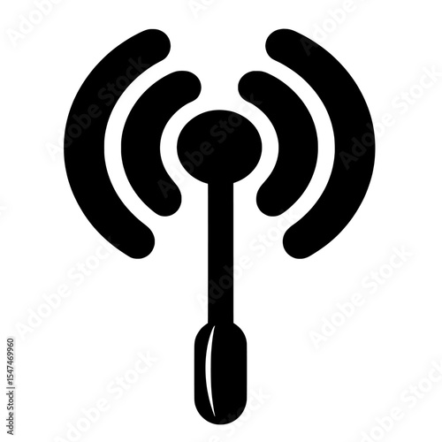 The image of a tuning fork producing sound waves serves as a simple icon for sound, music, and frequency