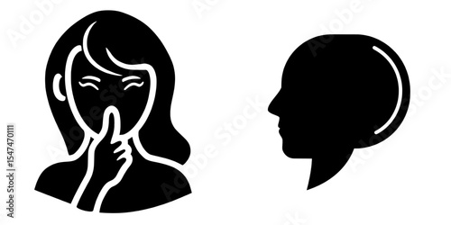 The icon for sensitive content is depicted in a black and white modern outline