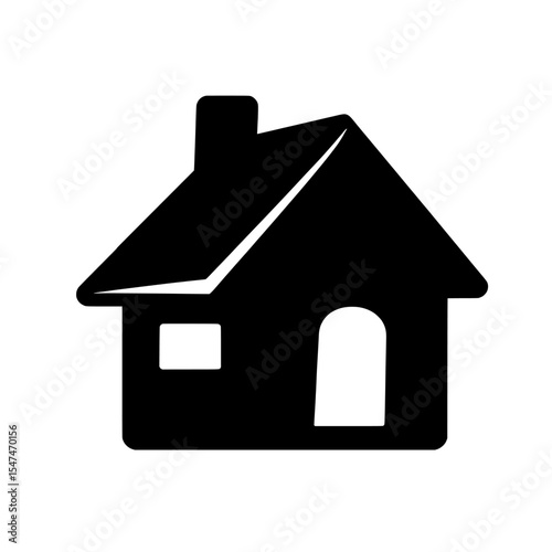 Modern symbols for homes and residential estates are commonly represented by icons of houses or buildings that feature apartments, roofs, and chimneys