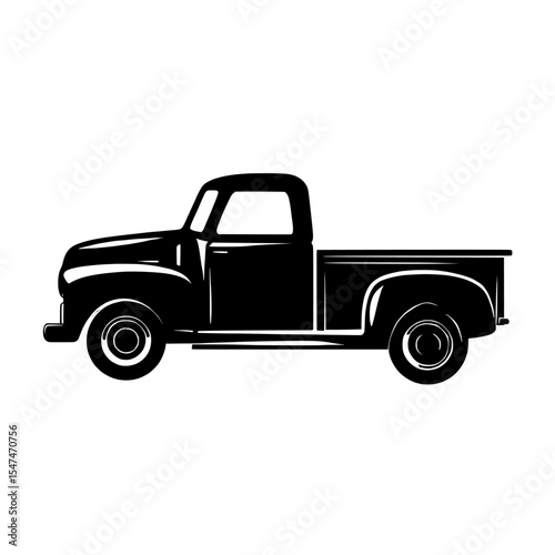 Isolated on white, this collection showcases modern pickup truck silhouettes