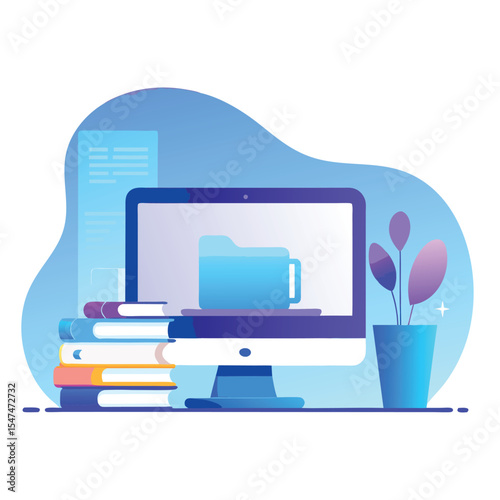 Online education concept design for UI designer and website banner
