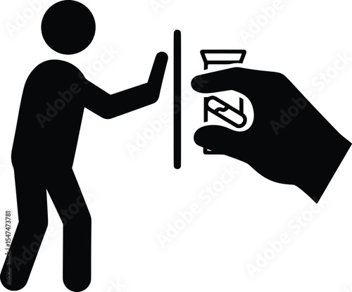 Illicit Trafficking Awareness Vector Illustration in a Social Issues Environment