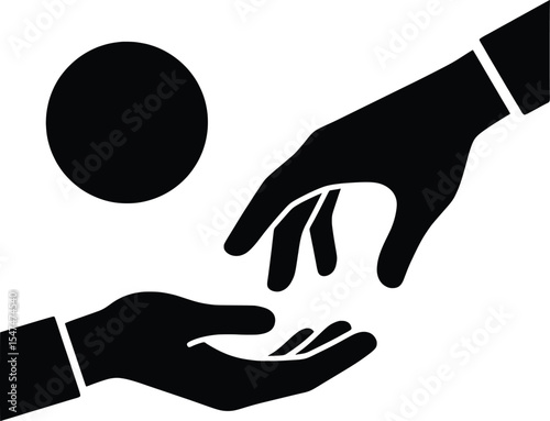 Vector Illustration of Hands in Illicit Trafficking Awareness Campaign