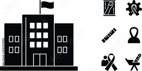Vector Illustration of Community Support for Illicit Trafficking Awareness in Urban Environment