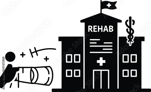 Illustration of Drug Abuse Prevention Against Illicit Trafficking in a Rehab Center Environment