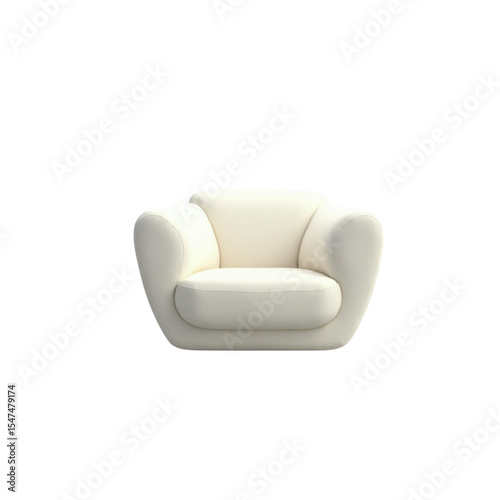 leather armchair isolated on white