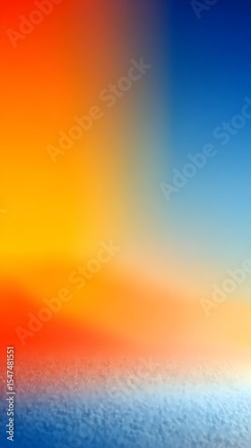Vertical blue to orange to white solid gradient background