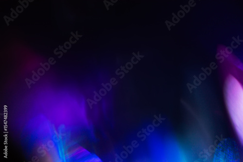 Blur neon light. Lens flare overlay. Bokeh fluorescent flash gleam.