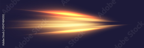 Light motion effect, Glowing neon lines.Neon lines moving light effect.Horizontal lines.Speed ​​effect on dark background.