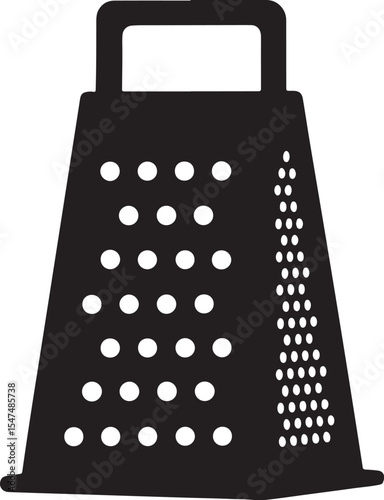 grater silhouette, black and white silhouette, vector and illustration