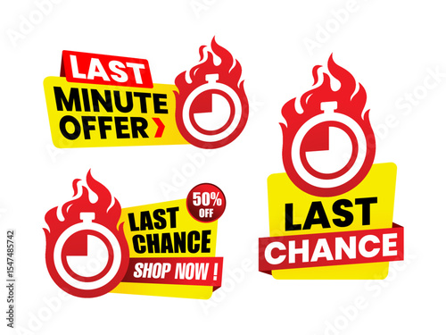 Last Minute Deals and Last Chance Offers with Fire and Timer Elements