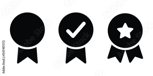 Guaranteed signs. Verification icons. Verified badges concept. Icons for social media. Best choice recommended award or premium product, Vector illustration