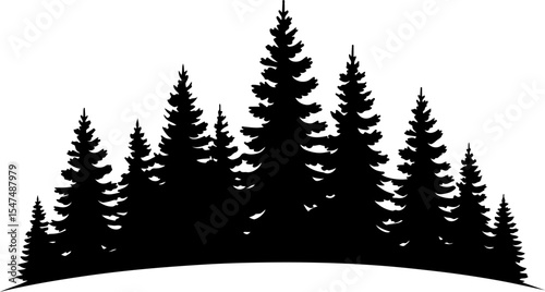 Wilderness Watch: Bear in the Mountain Pines  bear, forest, wild animal,  vector bundle