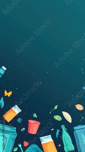 World Cleanup Day, banner background with copy space for text. 