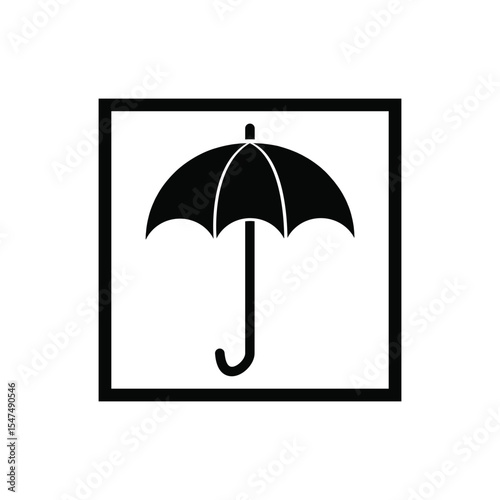Keep dry and protect from rain icon vector logo