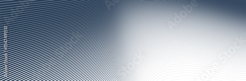 Black lines in 3D perspective vector abstract background, single color dynamic linear minimal design, wave lied pattern in dimensional and movement.