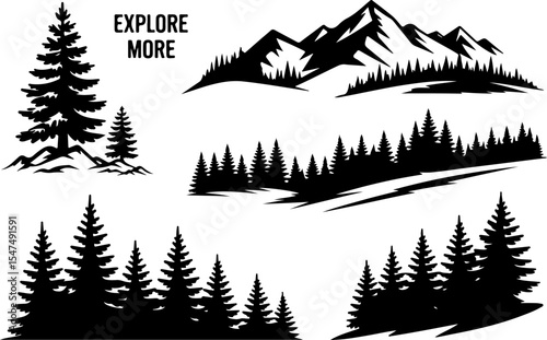 mountains  outdoors, adventure, explore, hiking,  vector bundle