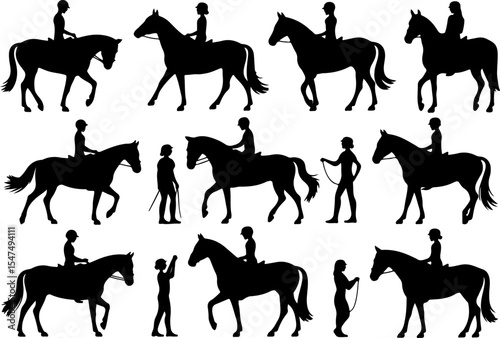 Animal  Whimsical Cats and Birds in Trees Silhouette vector