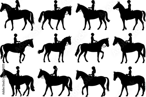 Cowboy and Galloping Horses vector bundle